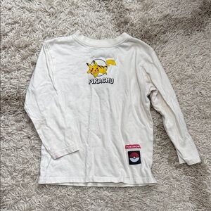 Zara Kids Cream Pikachu Long Sleeve Tee